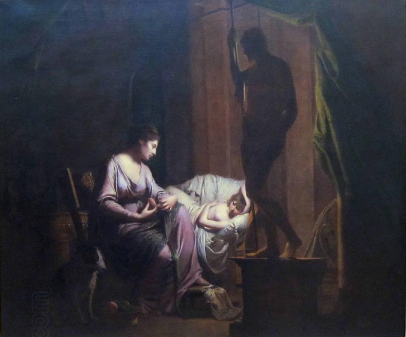 Joseph wright of derby Penelope Unravelling Her Web oil painting picture